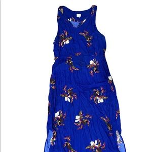 Blue floral maxi dress